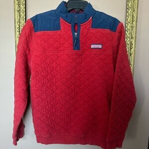Vineyard Vines Red and Navy Pullover
